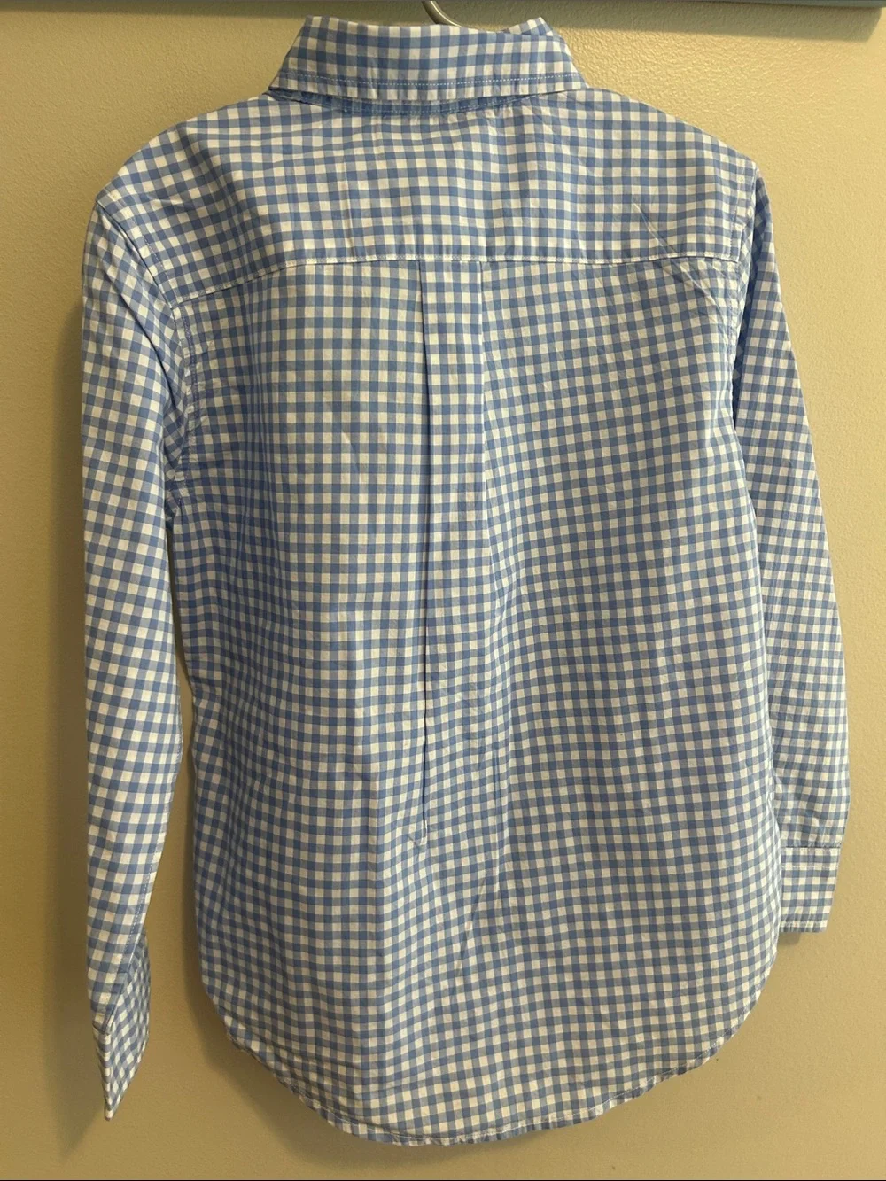 NEW Polo Ralph Lauren Boys 6 Blue Gingham Check Button Down Shirt 100% Cotton